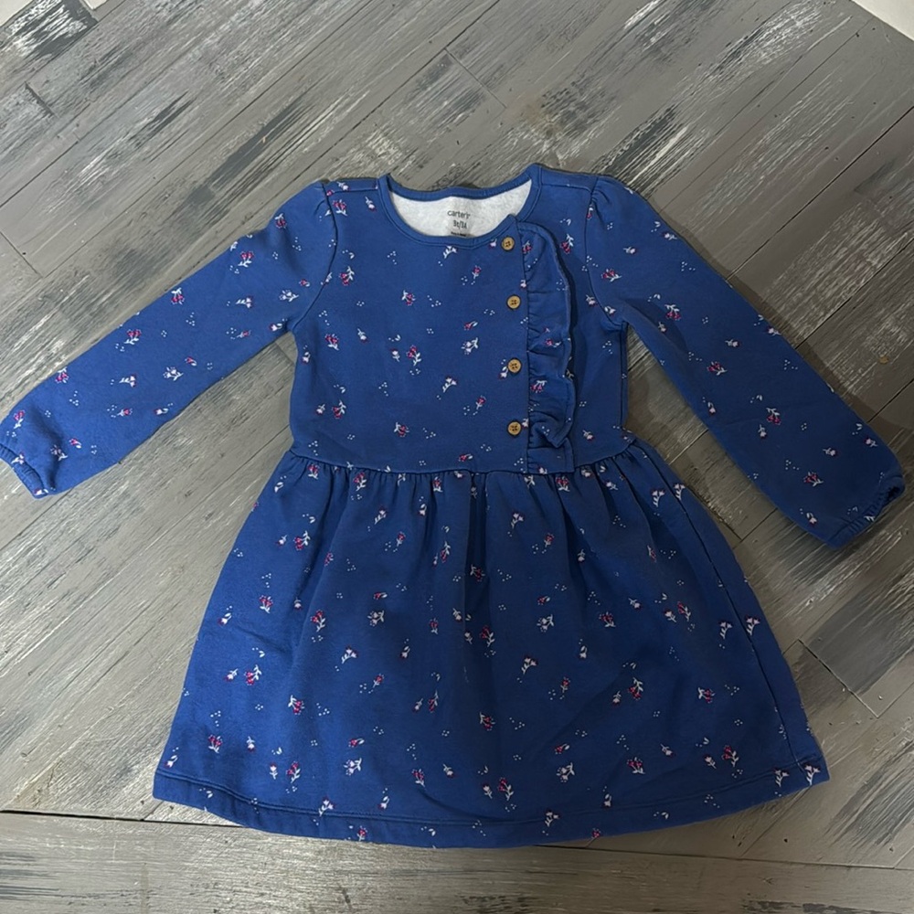 Blue flower dress. Size 3t carters.